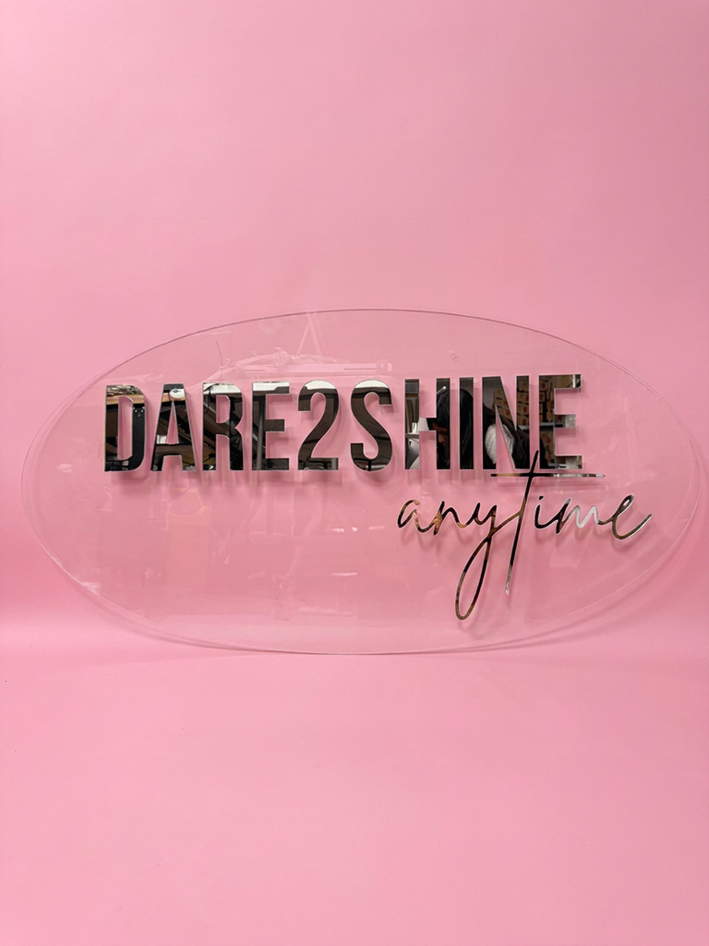 Reclamă Plexiglas Transparent cu Logo 3D Personalizat
