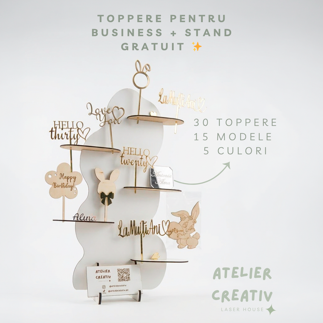 Pachet business toppere STARTER DISPLAY 15 (include stand GRATUIT)