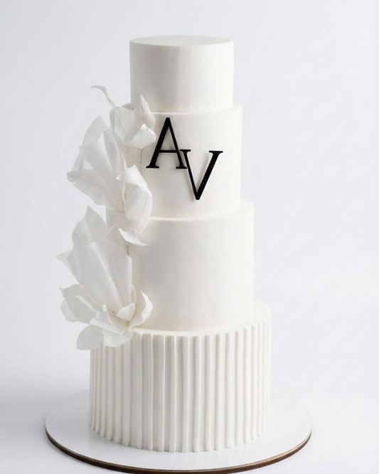 Topper tort litere duble – Double Initial Cake Letter Charms personalizate