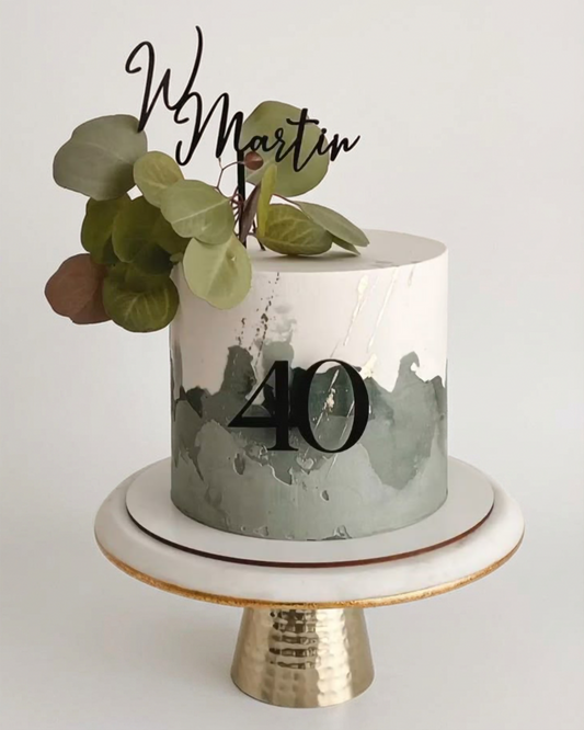 Set Duo Personalizat: Nume & Vârstă – Toppere Tort din Acril sau Lemn