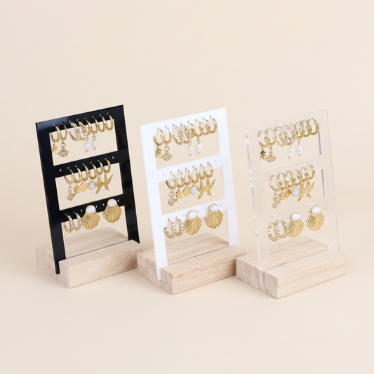 Organizator Cercei "Trio Display” – Suport Segmentat pentru Cercei Lungi