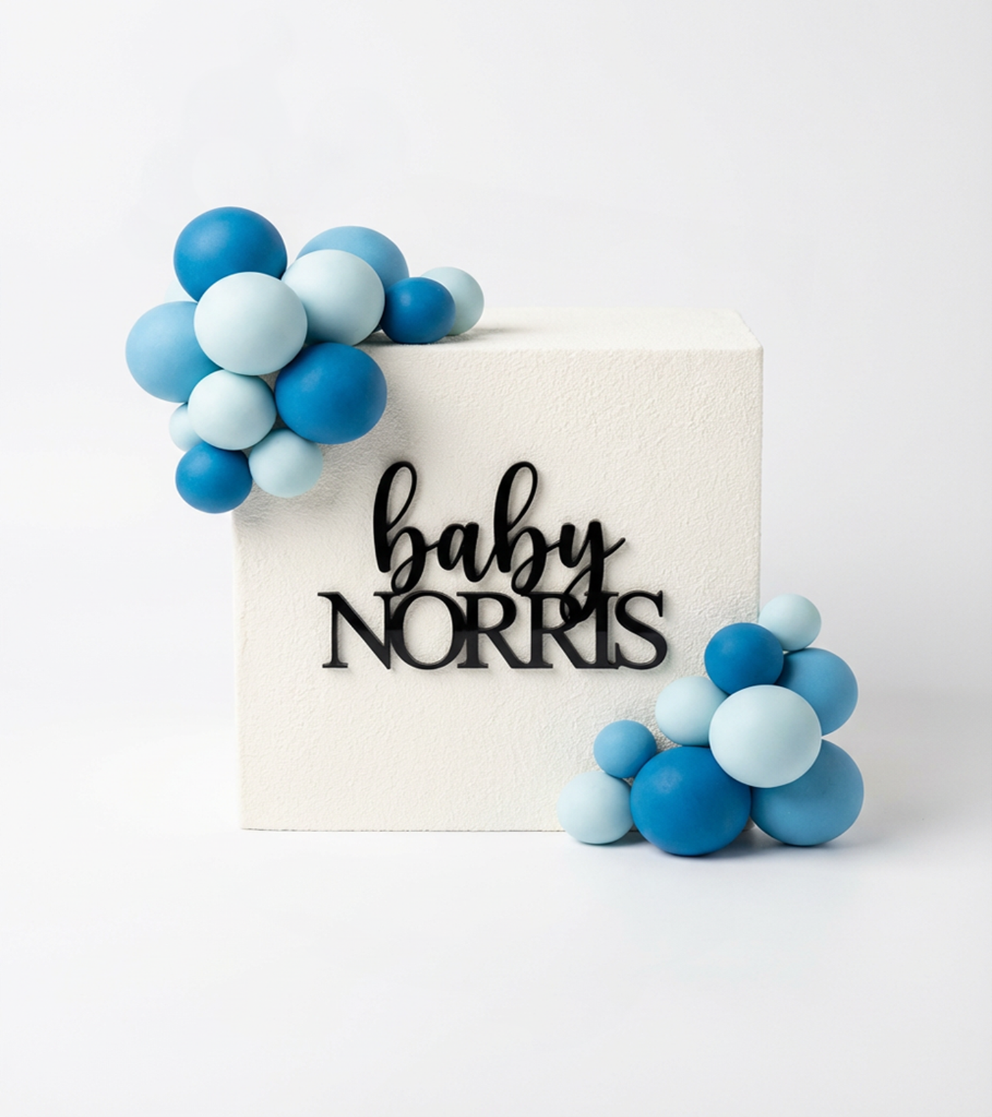 Cake Topper Personalizat "Baby [Nume]” – Lemn sau Acril