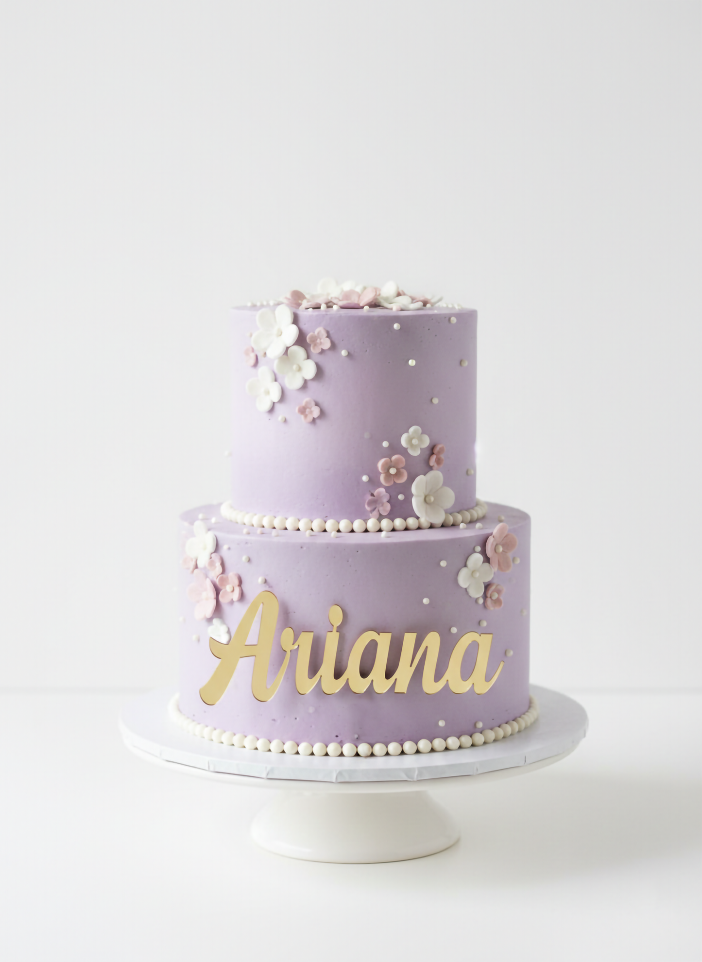 Decor frontal tort cu nume personalizat din acril