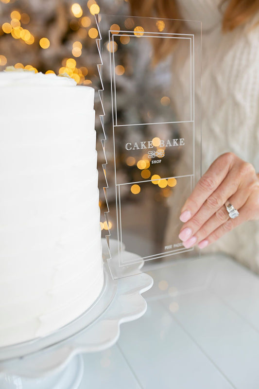 Set 4 Raclete Tort din Acril -Cake Scrappers– Instrument Profesional pentru Netezire Perfectă a Cremei și Marginilor