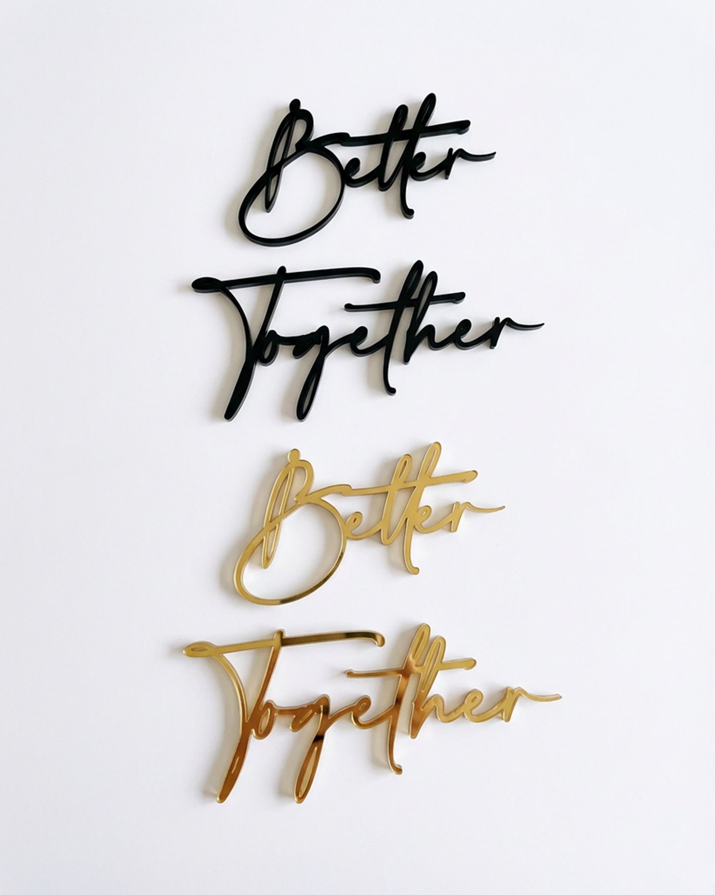 Topper tort „Better Together” din lemn – decor romantic pentru nunți și aniversări