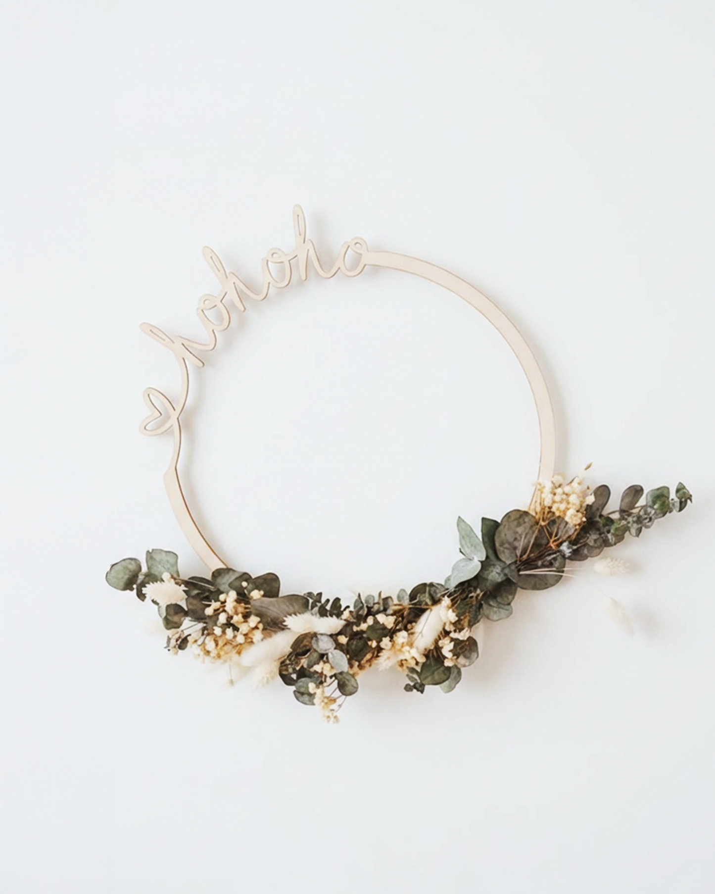 Coronă din lemn pentru aranjamente de Crăciun