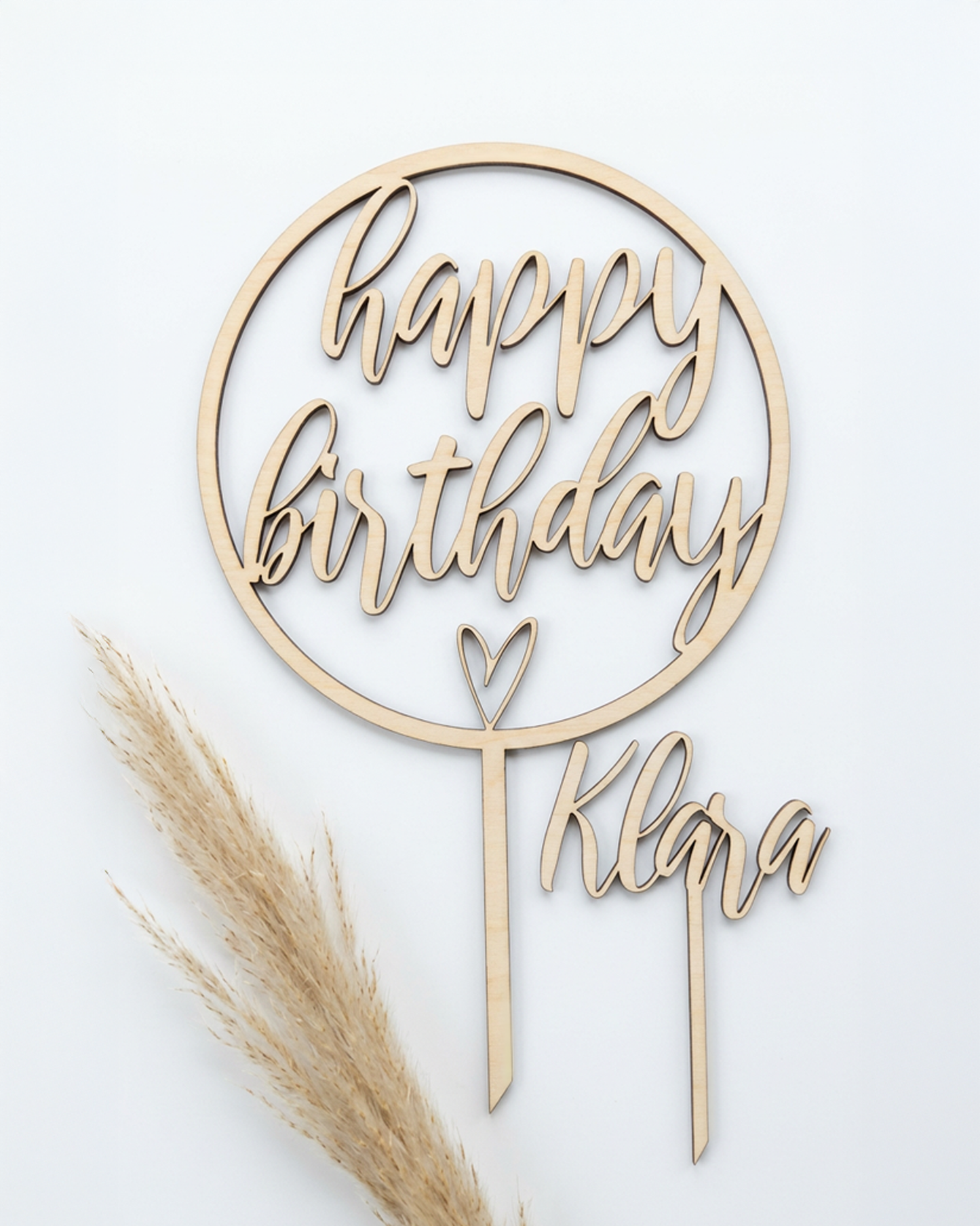Cake Toppers – "Happy Birthday” & Nume Personalizat