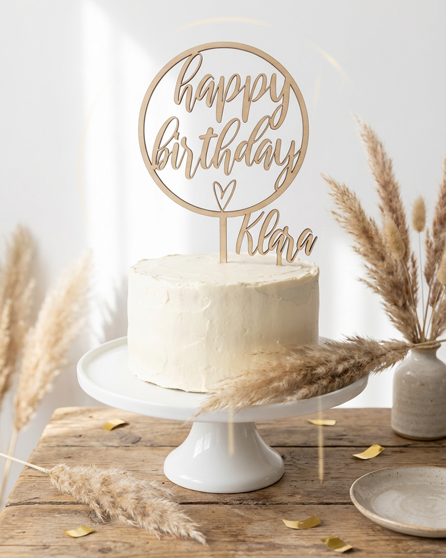 Cake Toppers – "Happy Birthday” & Nume Personalizat