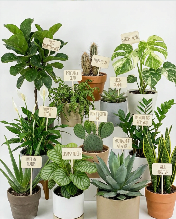 Set 10 Markere Haioase pentru Plante