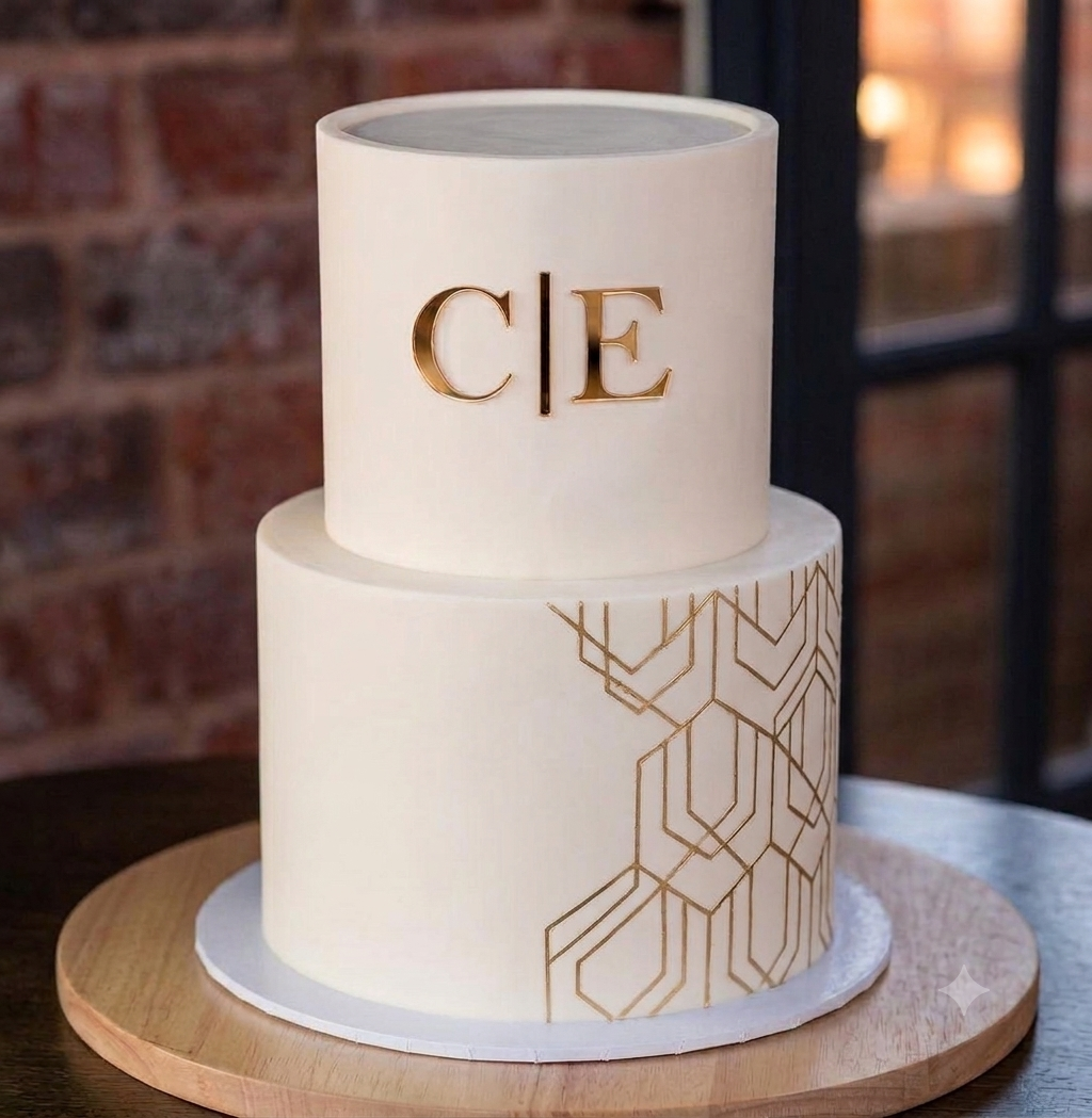 Inițiale Personalizate din Acril pentru Tort | Decor Tort Nuntă cu Litere Personalizate