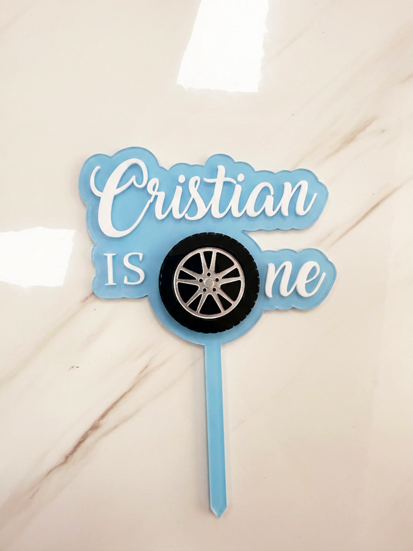 Topper Personalizat pentru Tort – Prima Aniversare (ONE) | Acrilic 12 x 18 cm