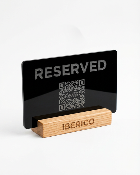 Stand Minimalist QR Code – Acril și Lemn