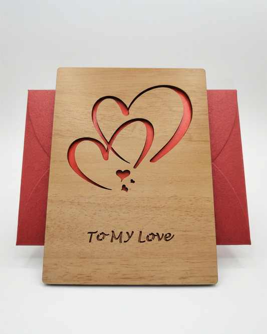 Card din Lemn- "To my Love"