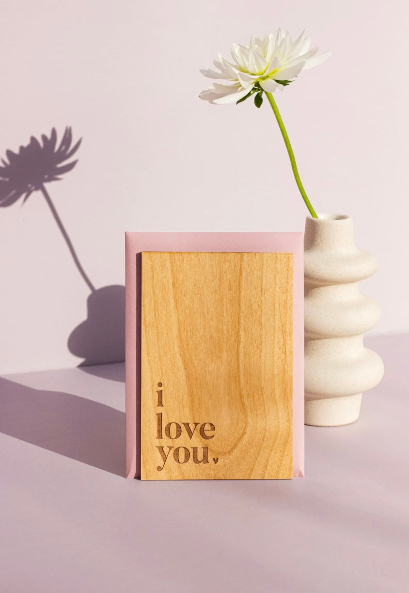 Card din Lemn „we love you mom” – Card de Ziua Mamei, Decor & Cadou Personalizabil
