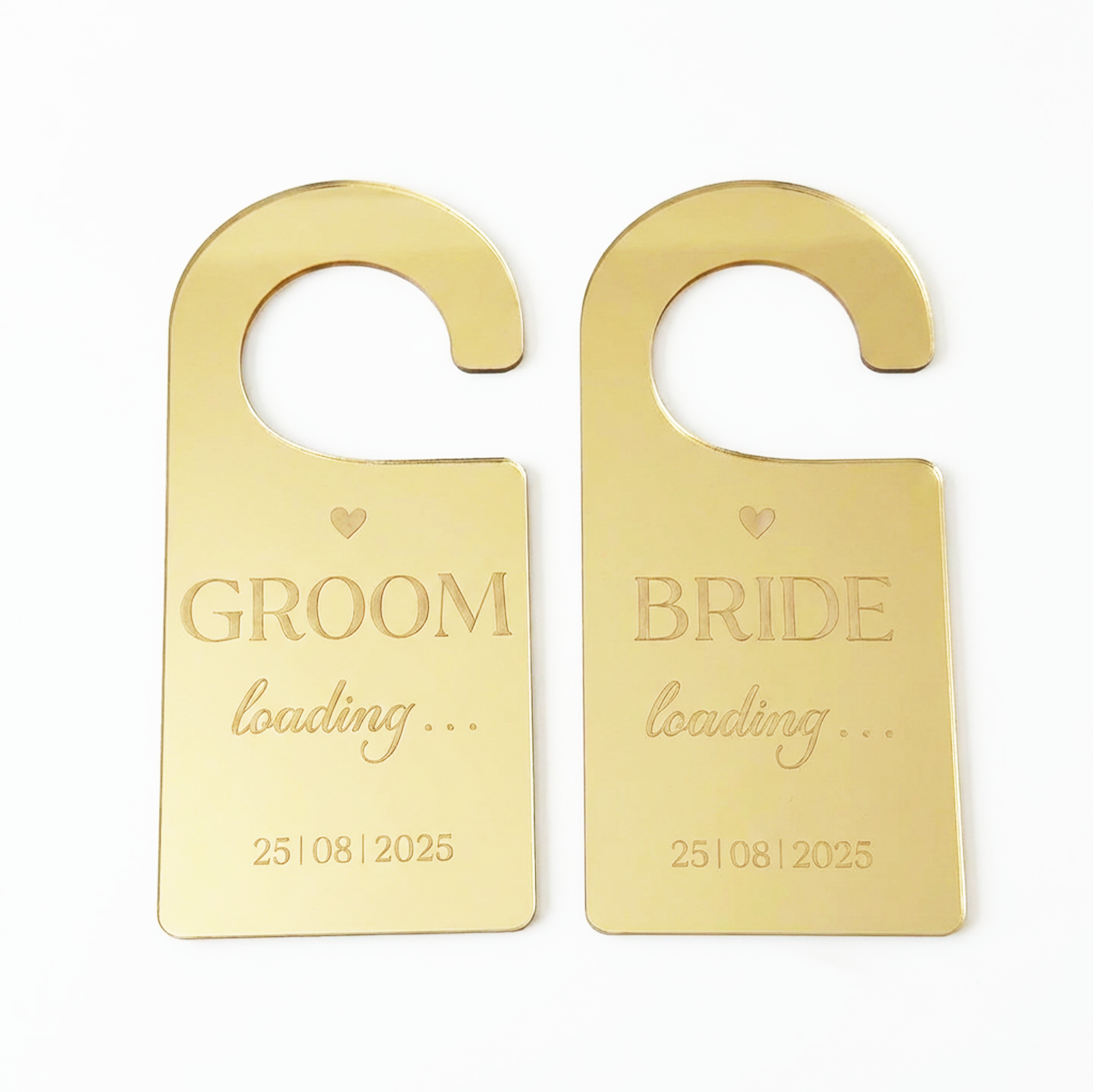 Semne ușă nuntă "Bride & Groom” – personalizate