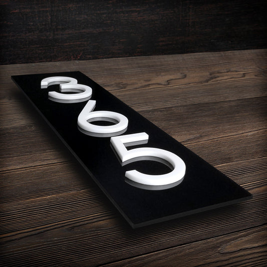 Număr Casă Acril 3D Personalizat – Modern, Rezistent Exterior