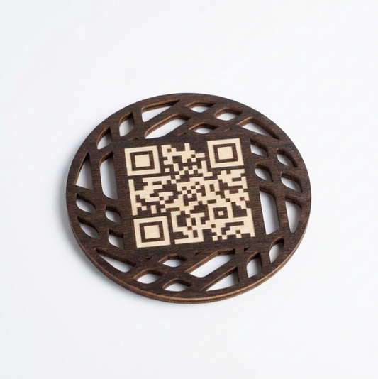 Coaster cu cod QR – suport pahare personalizat pentru cafenele și restaurante